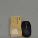 VssoPlor Wireless Mouse, 2.4G Slim Portable Computer Mice with Nano Receiver for Notebook, PC, Laptop, Computer (Black and Gold)