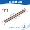 uxcell Aluminum Alloy Air Vents 400 x 50mm / 15.7 x 2" Rectangle Brown