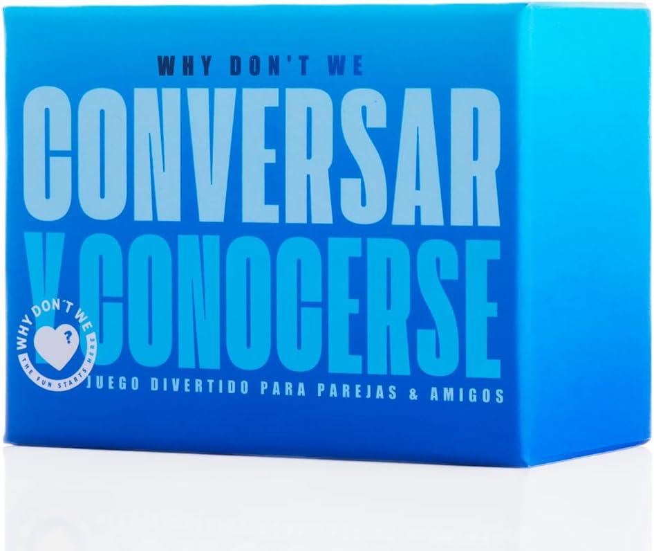 Why Don't We Conversar y Conocerse in Spanish 240 Cards with Questions, Games, Conversations & More. Fun Game for Adults and Gift for Couples.