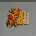 4pcs Vintage Christmas Decorations Table Wooden Centerpieces Christmas Theme Retro Sika Deer Table Decorations Tiered Tray Decor for Winter Holiday Dinner Party Decor