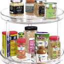 2 Tier Lazy Susan, 10.6 Inch Clear Makeup & Skincare Organizer, Bathroom Countertop Perfume Organizer