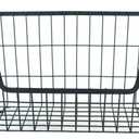 DII Metal Wire Mesh Stackable Utility Storage Bin, Small Rectangle, 13x6x7", Black