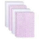 8 Pack Super Soft Baby Burp Cloths, Baby Washcloths, Ultra Absorbent Large Newborn Burping Cloth for Boy and Girl, Milk Spit Up Rags, Unisex for Baby Sensitive Skin, Purple and White, 16  12 Inch