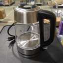 Mueller Rapid Boil Electric Tea Kettle 1.8L  Borosilicate Glass & Stainless Steel  BPA-Free Hot Water Boiler, LED Light, Auto Shut-Off, Boil Dry Protection Fast Water Heater  Kitchen Appliances