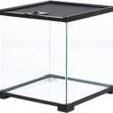 REPTIZOO Small Glass Tank 8 Gallon, Top Opening Terrarium 12" x 12" x 12" Leopard Gecko Tarantula Young Lizard Hermit Crab Frog Insects Breeding Tank