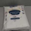 MooMee Bedding Duvet Cover Set 100% Washed Cotton Linen Like Textured Breathable Durable Soft Comfy (Solid Off White, King 104"x90")