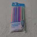 Jacent Jumbo Smoothie Straws: 36 Count per Pack, Disposable Big Plastic Drinking Straws for Milkshakes, Drinks, Smoothies