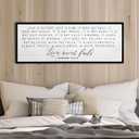 Love is Patient Love is Kind Wall Decor 40"X15" Large Bible Verse Quote 1 Corinthians 13 For Bedroom Above Bed Christianity bible Verse Couple Sign Hanging Wood Framed Wall Art (Black