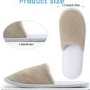 12 Pairs Disposable Slippers,Grey Closed Toe Spa Slippers,Non Slip Hotel Slipper,Soft Coral Fleece Slippers for Women Men,Comfortable House Slipper Bulk for Guests Hotel Home Travel