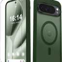 for Google Pixel 10/10 Pro Case, Matte Magnetic Phone Cover [with 1 Screen Protector] [Support for MagSafe] [Shockproof Military Grade Protection] Translucent Frosted Back, Sage Green