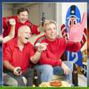 Chunful 4 ft Thanksgiving Football Turkey Cardboard Cutout Stand up Life Size Fall Autumn Harvest Thanksgiving Sport Theme Party Outdoor Decoration Backdrop Photo Props Turkey Standup for Party Supply