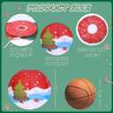 AWATIN 12 Pcs Christmas Hanging Paper Lanterns, 12 Inch Party Decorations Santa Hat 3D Snowman Reindeer Holiday Xmas Ornaments Home Winter Birthday Party Supplies