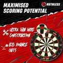 Ruthless Hot Shot Dart Board | Endurance Round Wire Sisal Dartboard Set Including 2 sets of Steel Tip Darts, Product Dimensions 17.72"W x 17.72"H
