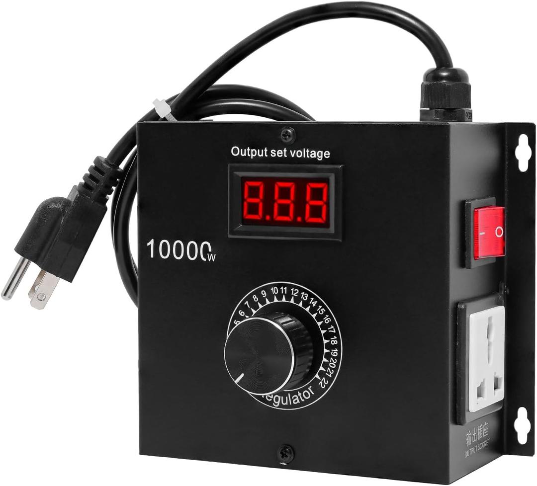 10000W SCR AC Variable Speed Controller, Fan and Motor Speed Control 120V-220V AC, 22A, Ideal for Electric Tools, Kettles or Stoves