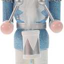 PASOLABE Blue Nutcracker Figure 12 Inch Christmas Nutcracker Ornaments Traditional Wooden Nutcracker for Festival Party Decorations (King)