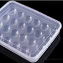 Jilukibo Egg Holder for Refrigerator with Lid, 25 Count Tray Carrier Storage Box for Fridge, Stackable Clear Plastic Container Dispenser Keep Fresh