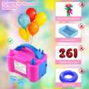 QIPUMP Balloon Pump Electric,110V 600W Balloon Blower Inflator Dual Nozzle Air Pump Balloons Inflator for Decoration, Party, Sport,Gifts:2 Balloon Tying Tools