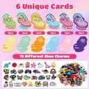 2 x Valentines Day Cards for Kids, 36 Cards with 72 Shoe Charms for Boys Girls Valentines Day School Classroom Exchange Gifts