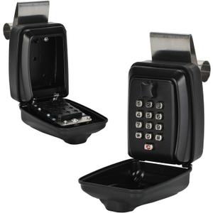 2025 Upgrade SL-591 Car Lock Box, Car Window Punch Button Lock Box for Ride Share, Turo, GetAround (Black)