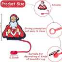 12 Pcs of Christams Straw Cover Cap, 8mm Cartoon Straw Cup Accessories, Reusable Silicone Dust Cover, Perfect for Holiday Parties