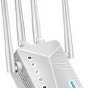 WiFi Extender with Ethernet Port, Long Range Internet Extender Eliminates Dead Zones