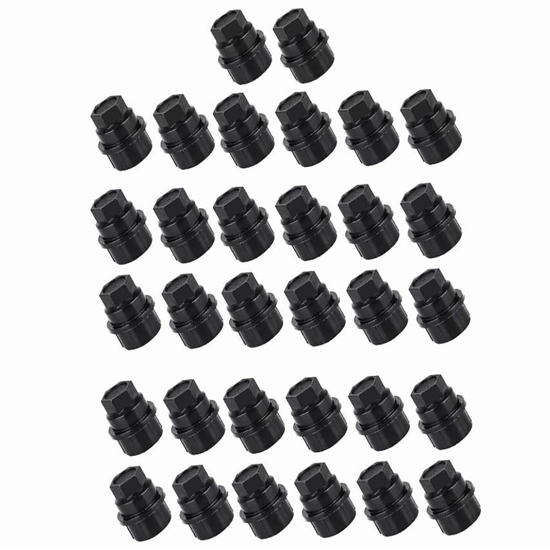 32 PCS Wheel Lug Nut Covers Cap for Chevy GMC 1500 2500 K1500 15646250 Replace# 611607 Thread M27-2.0 Hex Size 22mm Length 40mm Full Size (Short)