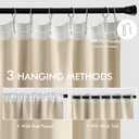 MIULEE Back Tab Cream Beige Curtains 84 Inch Length 2 Panels Set for Living Room Bedroom, Ivory Rod Pocket/Pinch Pleated Light Blocking Thermal Insulated Room Darkening Blackout Curtain 84 Inches Long