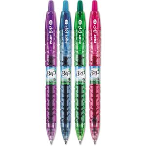 B2p Bottle-2-Pen Colors Recycled Retractable Gel Ink Pen, Assorted, .7mm, 4/pack