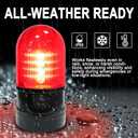 6" Strobe Rotating Flashing Light, Red LED Beacon Light with Magnetic Base for Vehicle Forklift Truck Tractor Golf Carts UTV Car Bus and Club Party Show Bar(Red, 1 Pack)