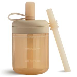 Moonkie Baby Straw cup | Silicone Toddler Sippy Cup Training Cup with Straw Lid | BPA-Free Drop-Proof Baby Cup | Led Weaning | 6 Months+, 5 oz, 1 Pack