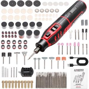 Mini Cordless Rotary Tool Kit, 6-Speed and USB Charging with 138 Accessories, Multi-Purpose 4.2V Power Rotary Tool for Sanding, Polishing, Drilling, Etching, Engraving, DIY Crafts