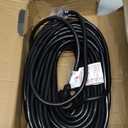 PLUGTUL NEMA 620 Extension Cord 100FT, Heavy Duty Extension Cord with Lighted Outlet, 20A/250V, 12Gauge SJTW, ETL Listed, 620P to 620R (T Blade Female Adapter)  Black