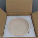 YeasHome Beige Travertine Decorative Bowl, 7.8" Diameter x 2" Height, Handmade, Perfect for Entryway Key Bowl, Fruit, Kitchen Counter, Dining Table Centerpiece, Office Decor & Coffee Table