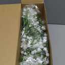 Lyrow 3 Pcs Artificial Baby Breath Flower Vines 5.9 ft Faux White Hanging Gypsophila Greenery Garland Vines Fake Bulk Baby Breath Garland for Wedding Party Table Backdrop Home Wall Decor