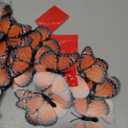 Monarch Butterfly Decoration 3D Halloween Butterfly Wall Decor Halloween Orange Fake Monarch Butterflies Realistic Artificial Wall Decal for Home Craft Day of The Dead Party Favor(60 Pieces,2.99 Inch)