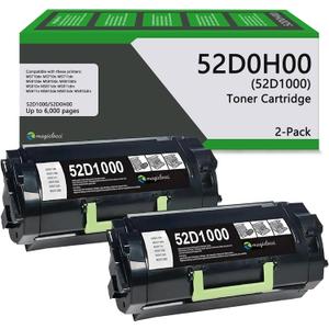 52D1000 Black High Yield Toner Cartridge (2-Pack) Replacement for Lexmark 52D1000 Toner Cartridge Works with MS710 MS711 MS810 MS811 MS812 Printer [6,500 Pages/Pack]
