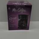 Mr. Coffee Black Coffee Maker, 12 Cups, with Auto Pause and Glass Carafe, Perfect for Home and Office Use