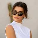 WearMe Pro Round Polarized Sunglasses for Women - UV400 Protection, Lightweight Frame, Vintage Retro Style