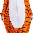 DarkCom Tiger Onesie Halloween Costume One Piece Unisex Adult Pajamas Women Men Sleepwear Christmas Pajamas 2XL
