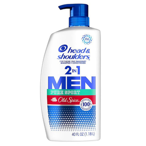 Head and Shoulders Men's 2-in-1 Dandruff Shampoo and Conditioner - Old Spice Pure Sport, 40 oz.