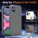 3 x Magnetic for iPhone 11 Phone Case-Compatible with MagSafe-Carbon Fiber Texture-Slim Military Grade Drop Protection Phone Case for iPhone 11 6.1",Grey