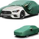 Car Cover Waterproof All Weather, 16-Layer Heavy Duty Full Exterior Cover with Vents, Spare Windproof Straps & Towel, Winter Snow/Rain Protection, Fit Sedan Mazda 3, Mercedes-Benz CLA Class (A5-Fit Sedan Length 178 to 185 Inch, green)