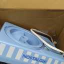 Nostalgia Snow Cone Machine – Retro Table-Top 8 Oz Snow Cone Maker Makes 20 ICY Treats– Countertop Slushie Machine Includes 2 Reusable Plastic Cups & Ice Scoop-Vintage Blue