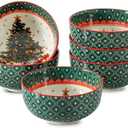 glowworm Christmas Cereal Bowls, 26 Oz Soup Bowls Set of 5 for Kitchen, Bowls Set for Rice, Oatmeal, Dessert, Dishwasher & Microwave safe