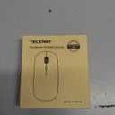 TECKNET Bluetooth Wireless Mouse, Rechargeable Silent Portable Computer Mouse, 6 Adjustable DPI, Dual Mode (Bluetooth 5.2/3.0 and 2.4G USB Receiver) for Laptop, iPad, MacBook, PC, Desktop, Android (silver)