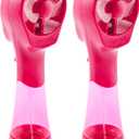 O2COOL 2 Pack Elite Battery Powered Handheld Water Misting Fans (Raspberry)