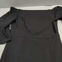 VFSHOW Women's Off Shoulder Bell Sleeve Formal Evening Wedding Party Maxi Dress (Medium, Solid Black)