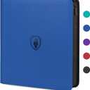 Premium Zip Card Binder 12 Pocket, Fabmaker 912 Pockets Trading Card Binder, PU Zipper Card Collection Album, Sturdy Side-Loading Card Book Holder for Game & Sports Cards, Royal Blue (12 Pocket - 15" x 13.6")