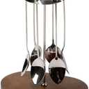 6 Pcs Coffee Spoons Teaspoons with Holder, 4.7 Inch Stainless Steel Demitasse Espresso Spoons Tea Spoons for Coffee Soup Cake Dessert Ice Cream, Restaurant Home Coffee House (Silver)