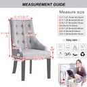Lellen Velvet Stretch Wingback Chair Cover Slipcover - Reusable Protector Cover for Dining Room Banquet Home Decor etc Machine Washable Hand Washable (01 T-Shaped Twill Black, 4PC)